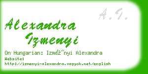 alexandra izmenyi business card